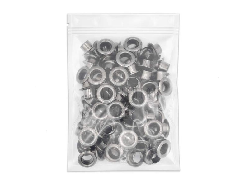 CRAFTMEMORE 1/4" Hole Size Metal Grommets Eyelets with Washers for Bead Cores, Clothes, Leather, Canvas (Gunmetal Black, 100 Pack) - Image 5